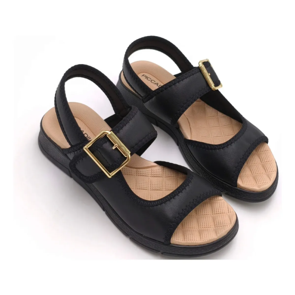 Sandália Piccadilly Esporão Médio Preto 571019