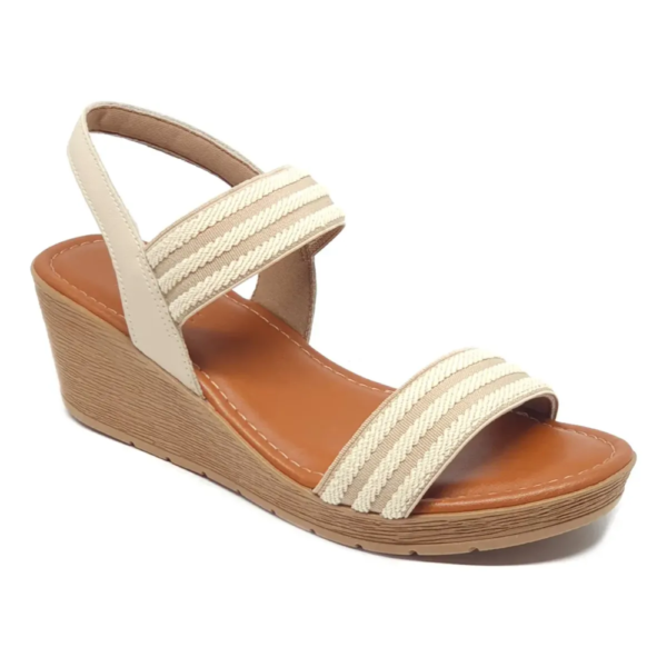 Sandália Usaflex Anabela Off-White AB870