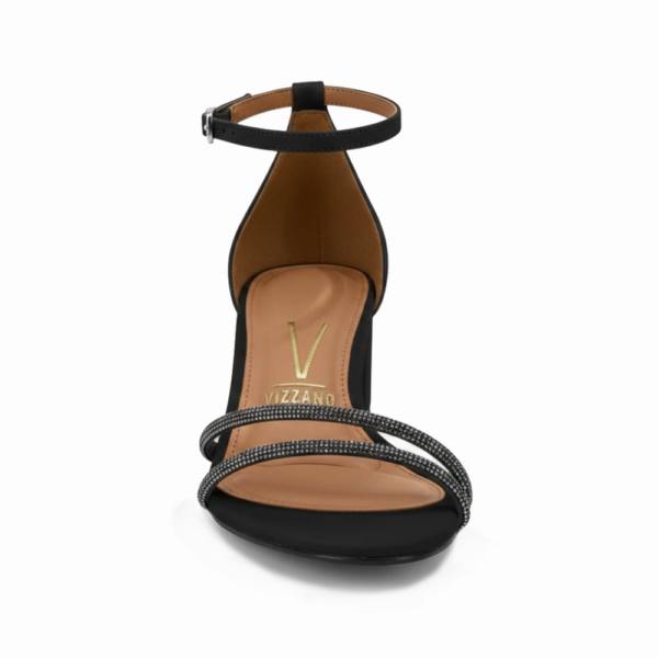 Sandália Feminina Vizzano Salto Bloco com Strass Preta 6262.474.7286.15745