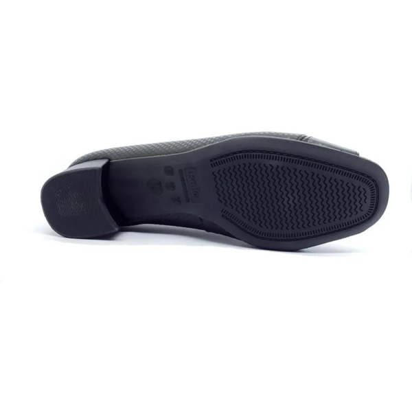 Peep Toe Usaflex Salto Bloco Couro Preto AA2708