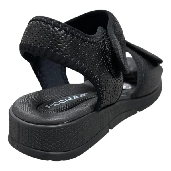 Sandália Piccadilly Feminina Ortopédica Esporão Preta 571003