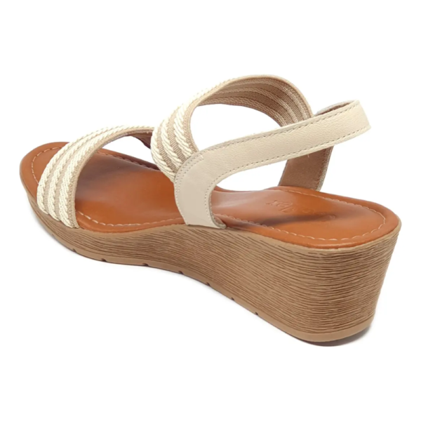 Sandália Usaflex Anabela Off-White AB870