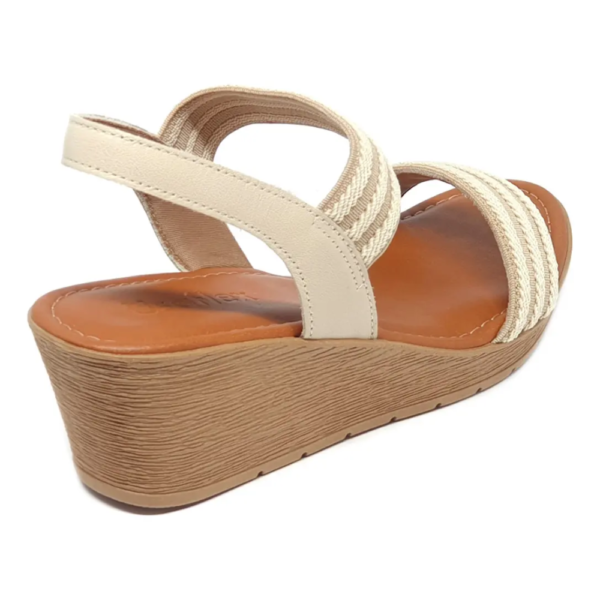Sandália Usaflex Anabela Off-White AB870