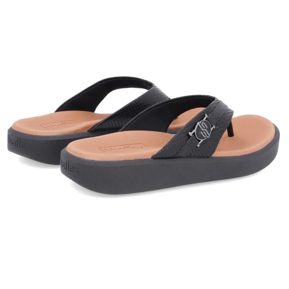 Chinelo Usaflex Rasteiro Preto AL0102 - Imagem 2