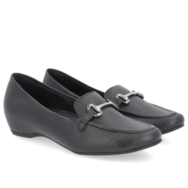 Mocassim Feminino Usaflex em Couro Preto N2270