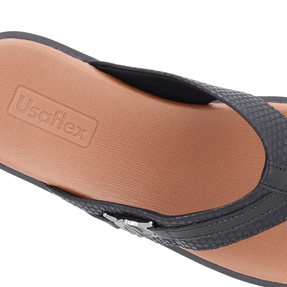Chinelo Usaflex Rasteiro Preto AL0102 - Imagem 3