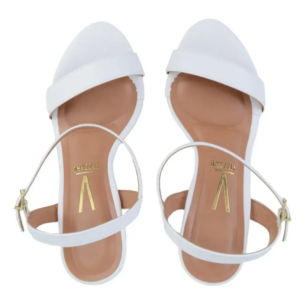 Sandália Feminina Vizzano Salto Fino Branca 6210.1019.7286.16072