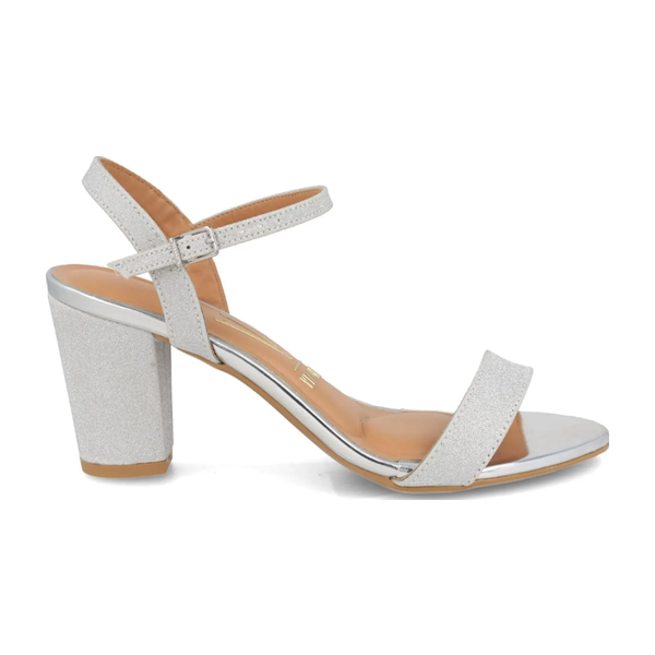 Sandália Feminina Vizzano Salto Bloco Prata 6262.474.26594.41