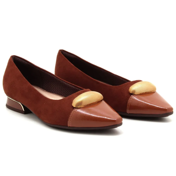 Sapatilha Feminina Piccadilly Bico Fino Feminino Ocre 279043