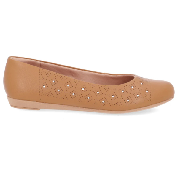 Sapatilha Feminina Usaflex em Couro Marrom UF0102