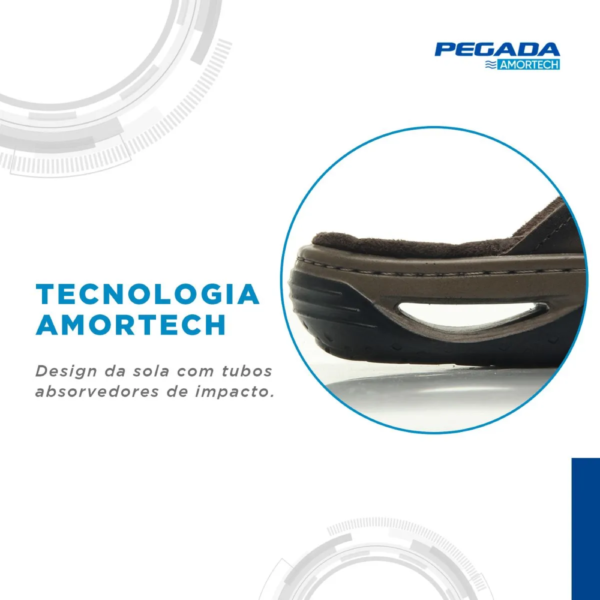 Chinelo Pegada Masculino em Couro Cravo 131661-03