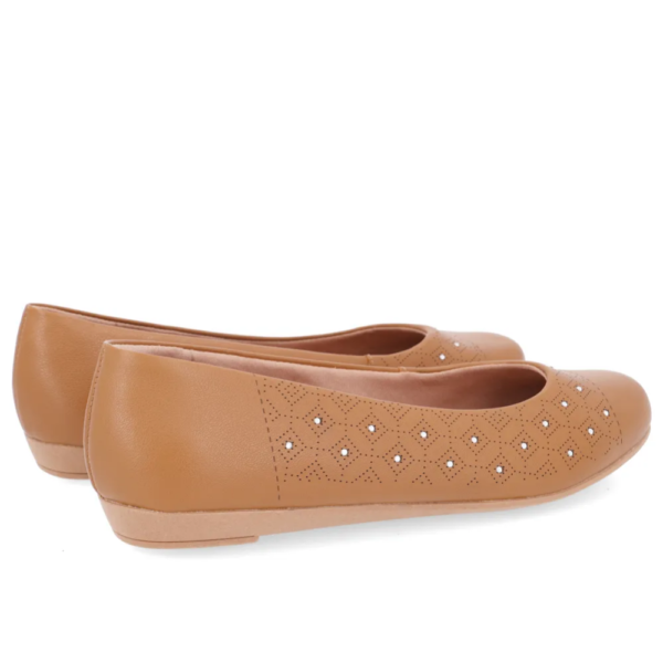 Sapatilha Feminina Usaflex em Couro Marrom UF0102