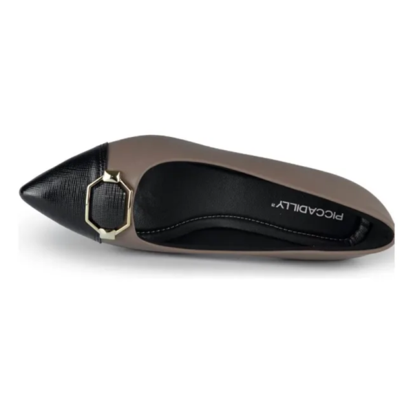 Sapato Scarpin Feminino Piccadilly Salto Bloco Bico Fino Chumbo e Preto 739051