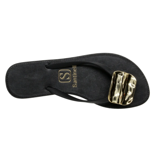 Chinelo Feminino Rasteiro Santinelli Preto 1668-107-252