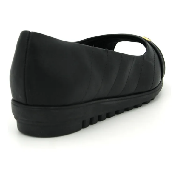 Sapatilha Piccadilly Peep Toe Feminina Preto 112005