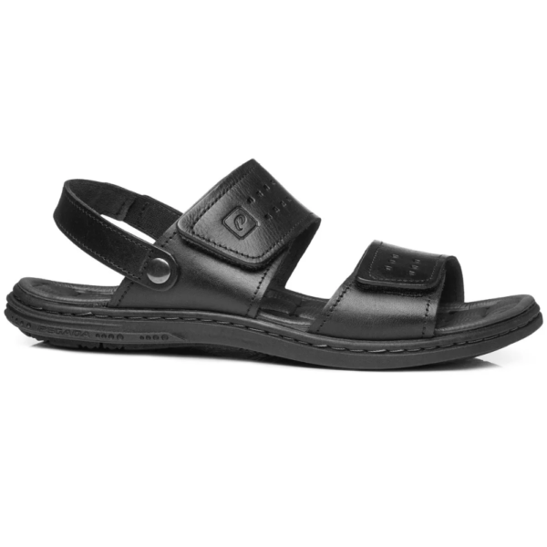 Sandália Pegada Masculino em Couro Preto 131288-03