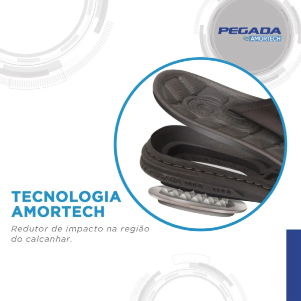 Sandália Pegada Masculino em Couro Preto 131288-03