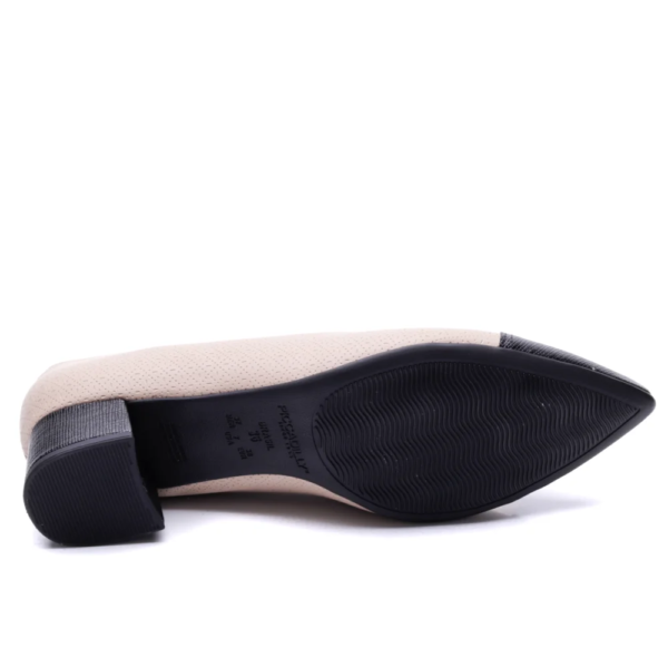 Sapato Feminino Piccadilly Salto Bloco Conforto Marfim 739065