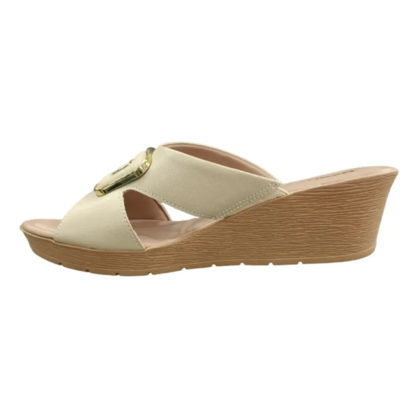 Tamanco Usaflex Plataforma Off-white UF0503002