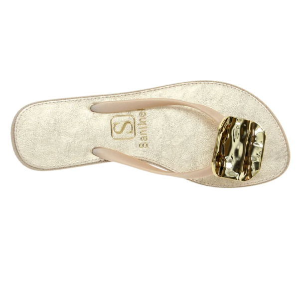 Chinelo Feminino Rasteiro Santinelli Dourado 1668-107-252