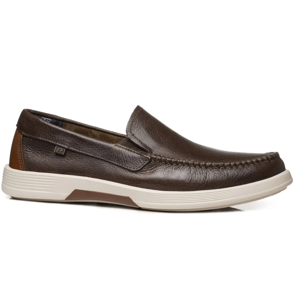 Mocassim Pegada Masculino em Couro Café 142304-03