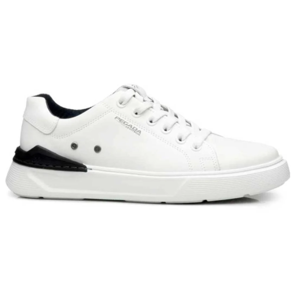 Sapatênis Pegada Masculino em Couro Branco 110901-01