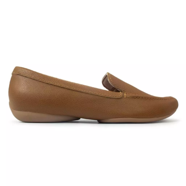 Mocassim Feminino Usaflex em Couro Marrom AJ2201