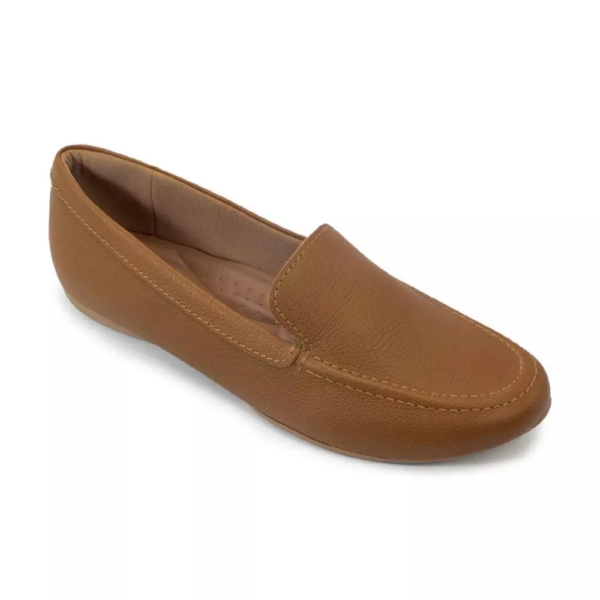 Mocassim Feminino Usaflex em Couro Marrom AJ2201