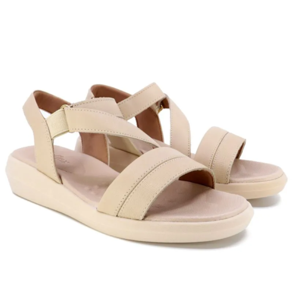 Sandália Usaflex Plataforma Off-white AI3004
