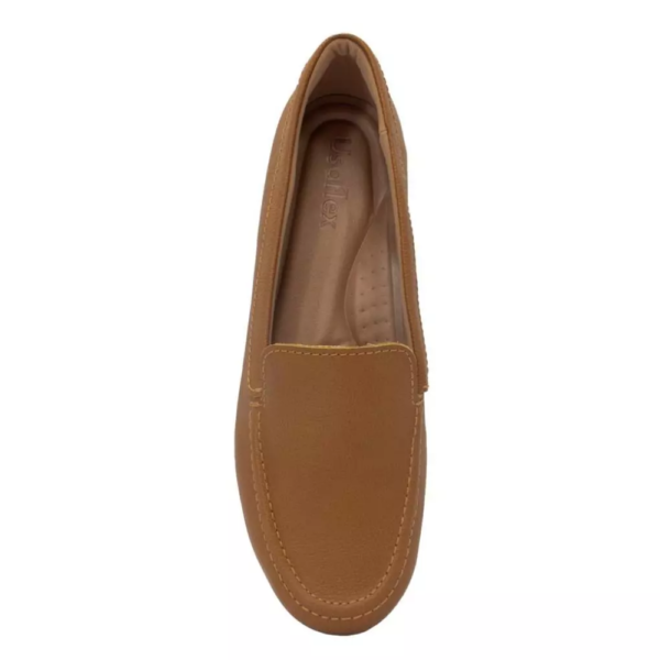 Mocassim Feminino Usaflex em Couro Marrom AJ2201