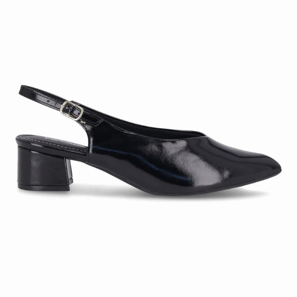 Sapato Feminino Piccadilly Slingback Vernizado Preto 739031