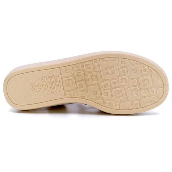 Sandália Usaflex Plataforma Off-white AI3004