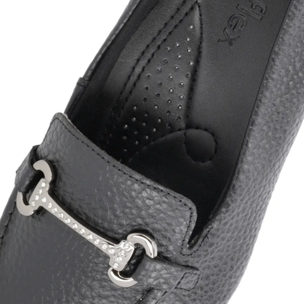 Mocassim Feminino Usaflex em Couro Preto N2270