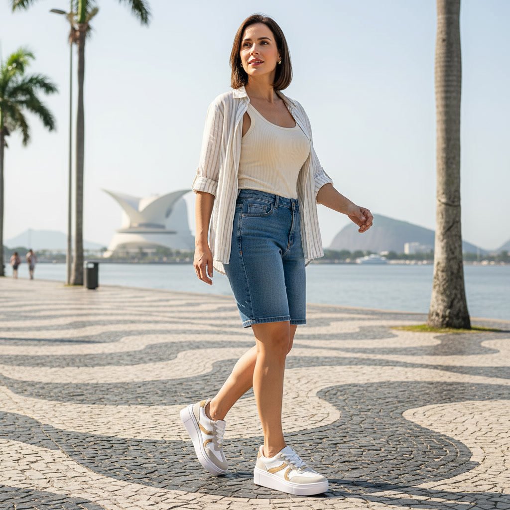 Tênis Feminino Vizzano Flatform Casual Branco 1339.346.31057.103968 - Imagem 5
