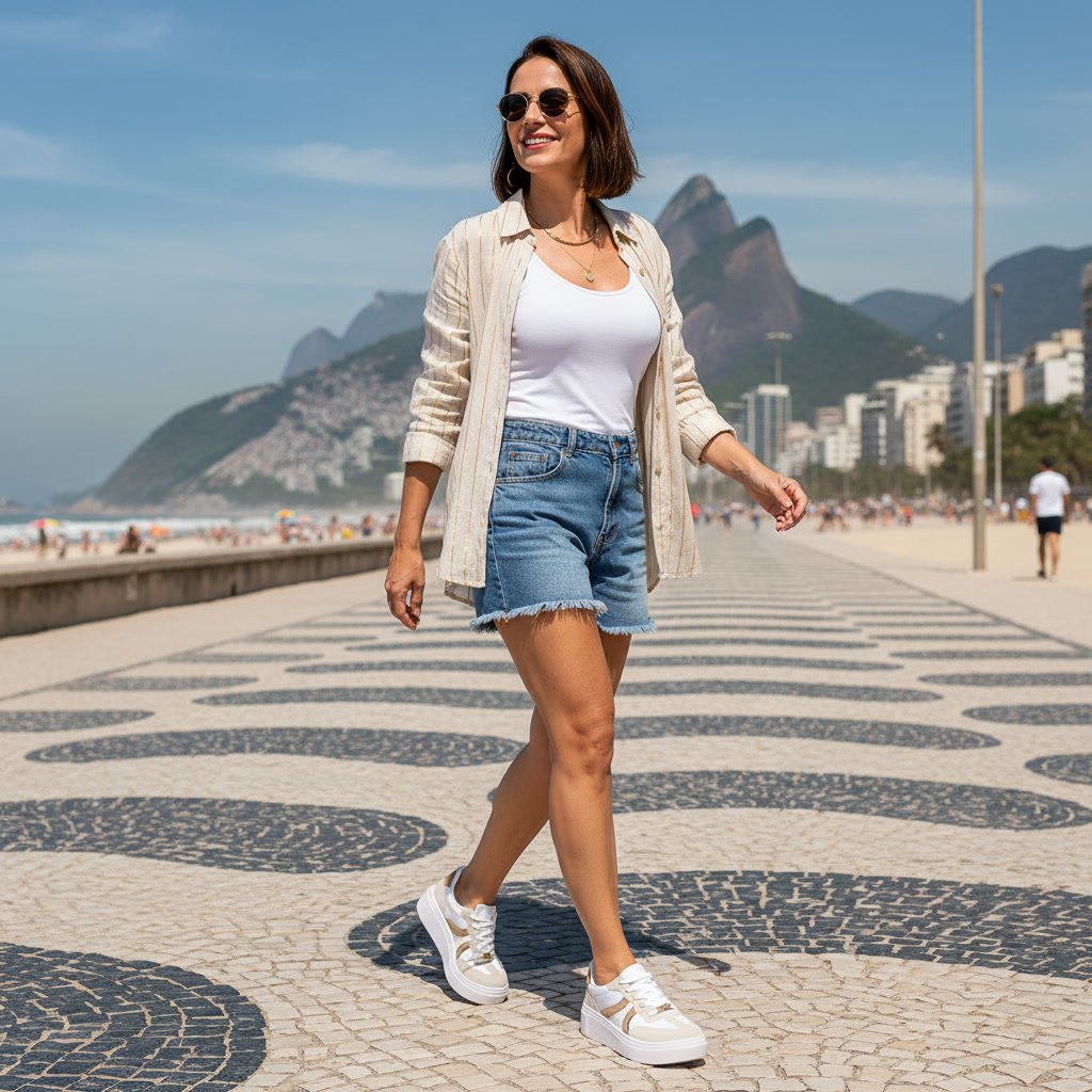 Tênis Feminino Vizzano Flatform Casual Branco 1339.346.31057.103968 - Imagem 6