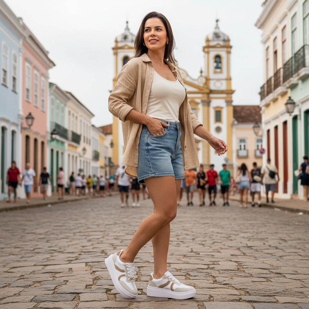 Tênis Feminino Vizzano Flatform Casual Branco 1339.346.31057.103968 - Imagem 7