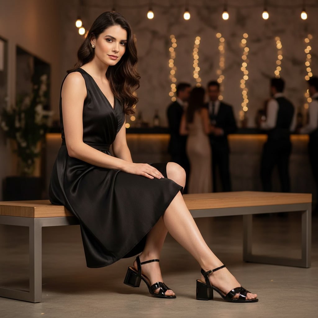 Sandália Feminina Vizzano Salto Bloco Vernizada Preto 6291.927.13488.15745 - Imagem 5