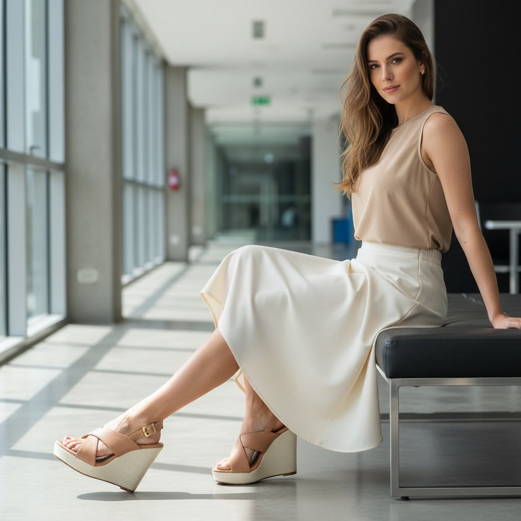 Sandália Feminina Vizzano Anabela Nude 6283.2126.27862.53474 - Imagem 5