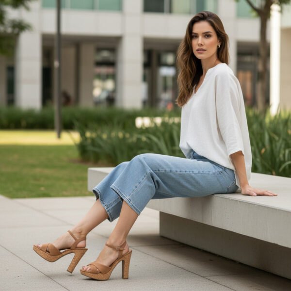 Sandália Feminina Vizzano Plataforma Meia Pata Bege 6292.280.30085.97642
