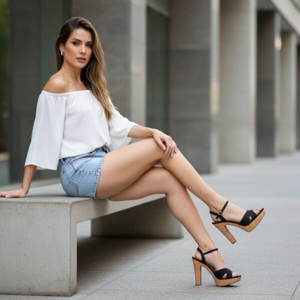 Sandália Feminina Vizzano Plataforma Meia Pata Preto 6292.280.30086.97645