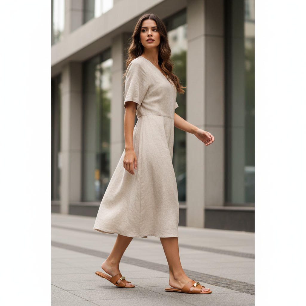 Tamanco Feminino Santinelli Rasteiro em Couro Marrom 1686-009-252 - Imagem 7