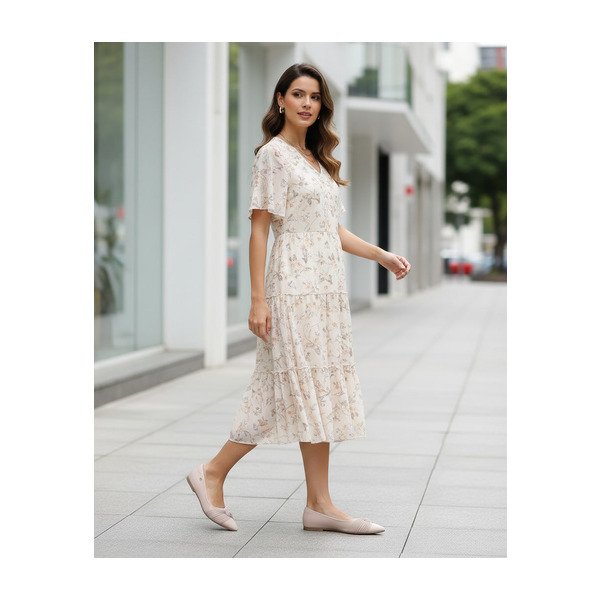 Sapatilha Feminina Santinelli Baixa Bico Fino Off-white 1600-004-252