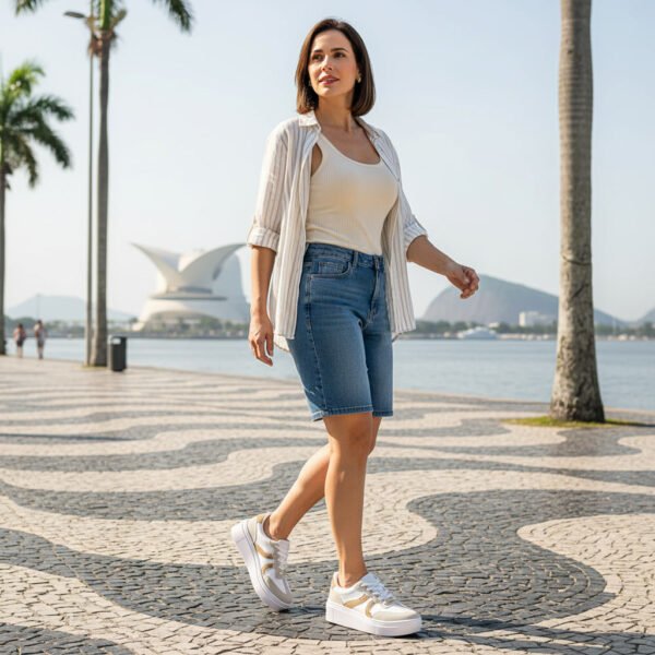 Tênis Feminino Vizzano Flatform Casual Branco 1339.346.31057.103968