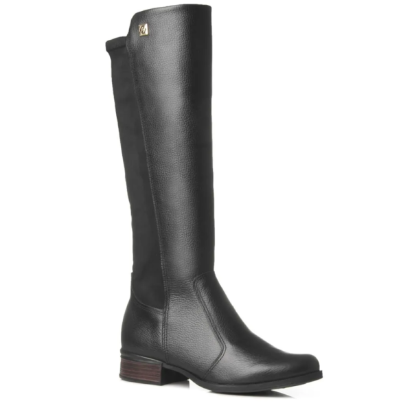 Bota Montaria Pegada Feminina Cano Longo em Couro Preto 282063-03