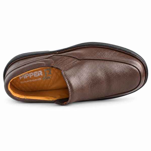 Sapato Masculino Pipper em Couro Chocolate 6071N9