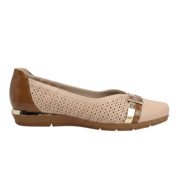 Sapatilha Feminina Piccadilly Nude e Ocre 147334