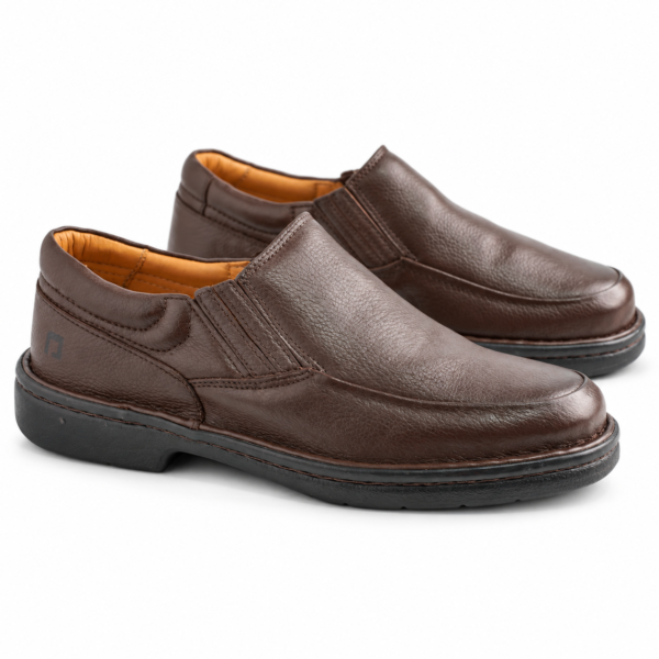 Sapato Masculino Pipper em Couro Chocolate 6071N9