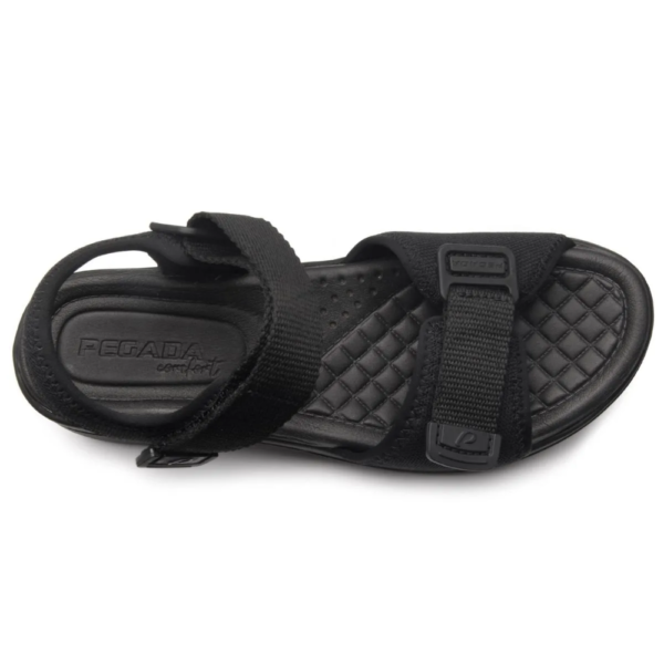 Sandália Feminina Pegada em Tecido com Velcro Pegada Preto 232752-03