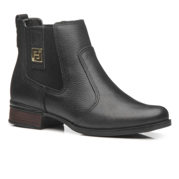 Bota Pegada Feminina em Couro Preto 282003-11