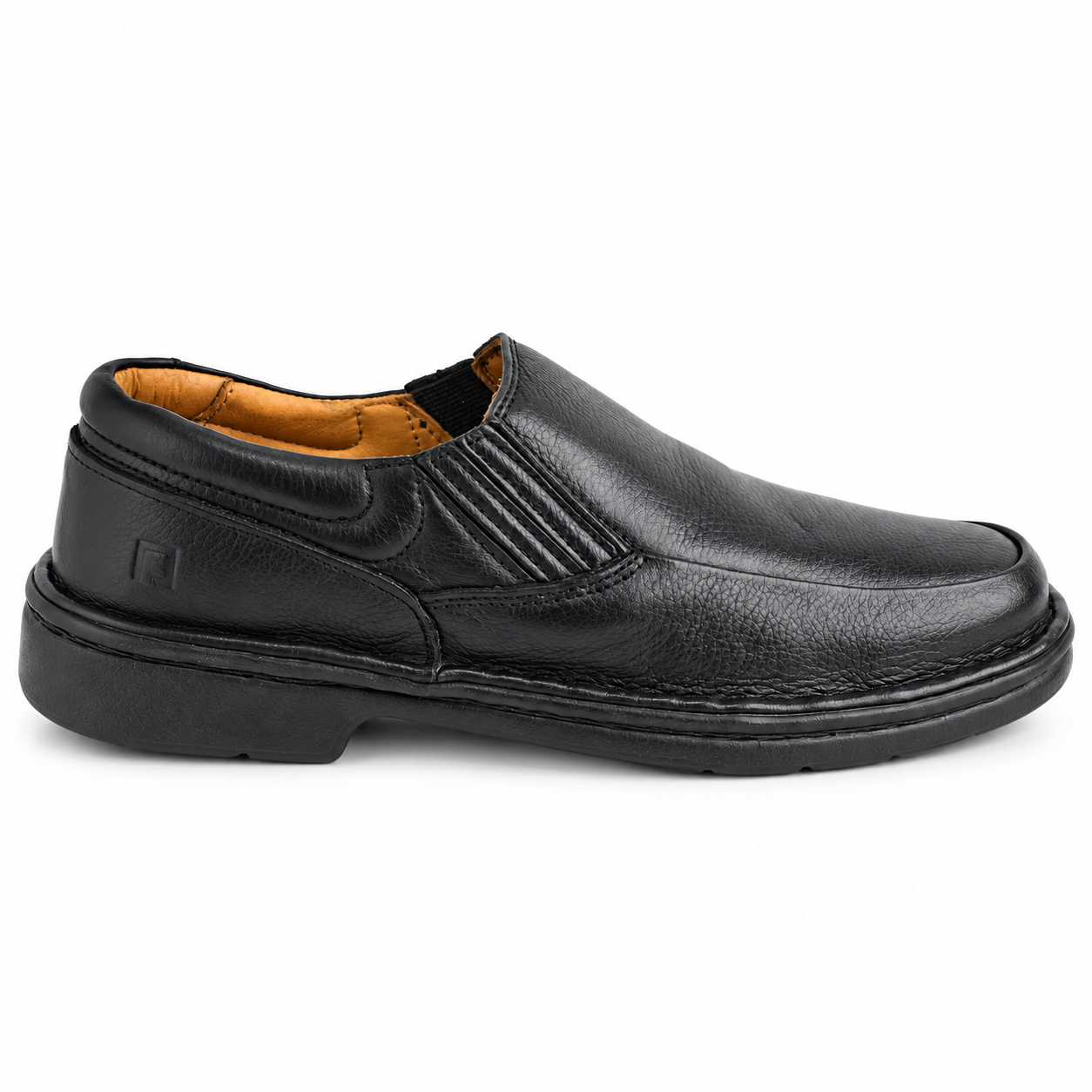 Sapato Masculino Pipper em Couro Preto 6071N9